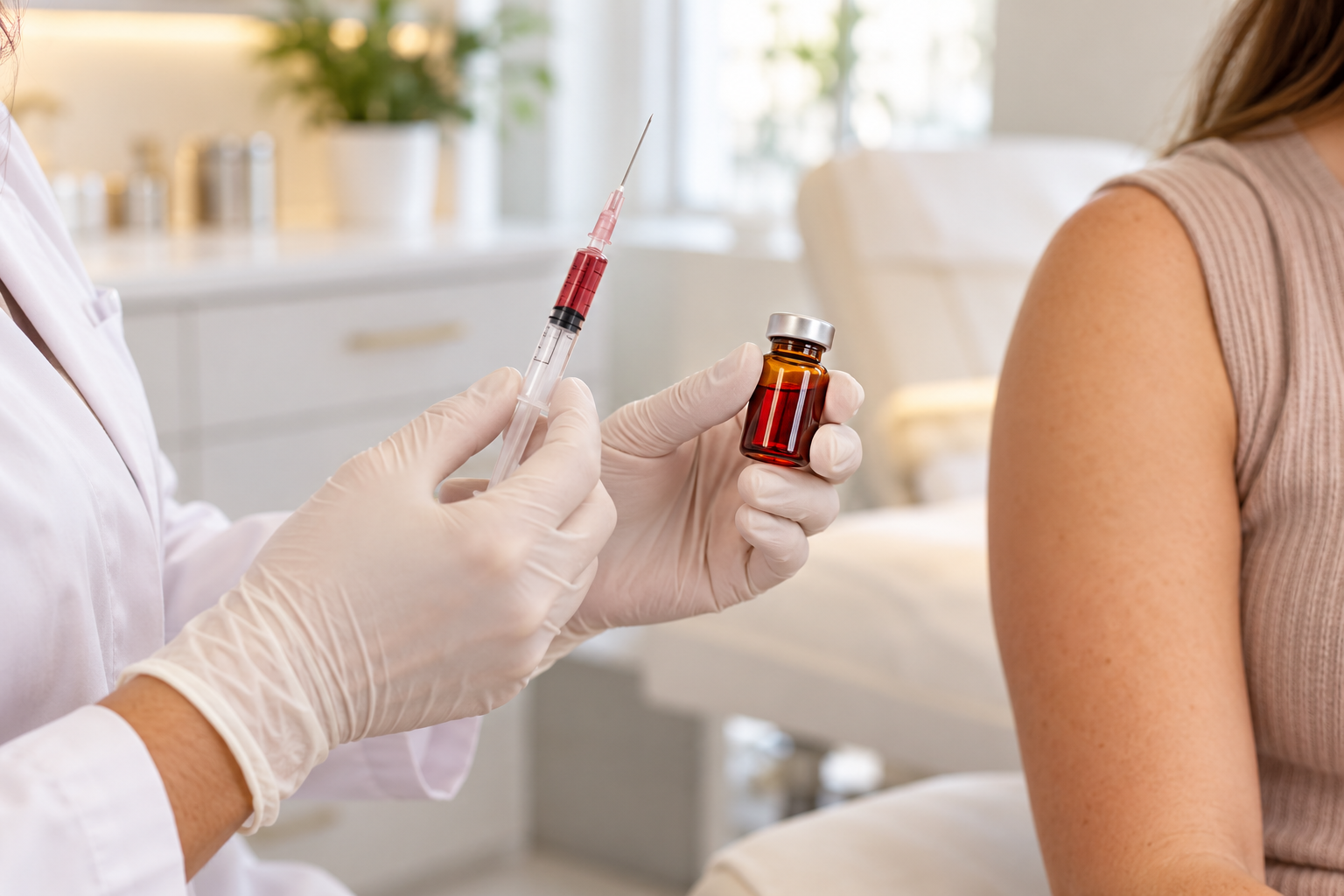 Vitamin B12 injection for an article explaining how long B12 shots may last.