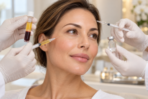 PRF and Botox treatments compared for different facial skin and wrinkle concerns.